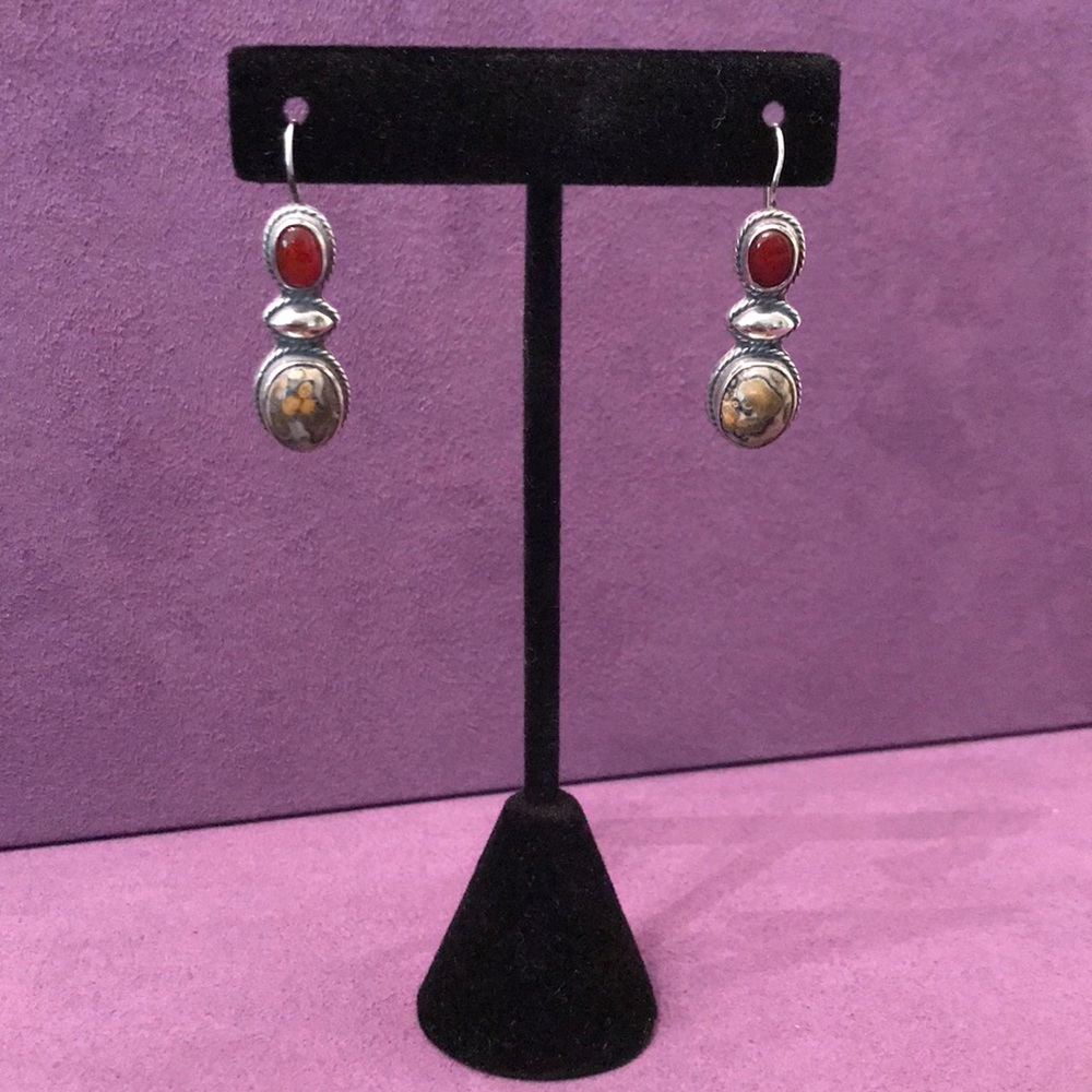 Sterling Silver Stone Earrings